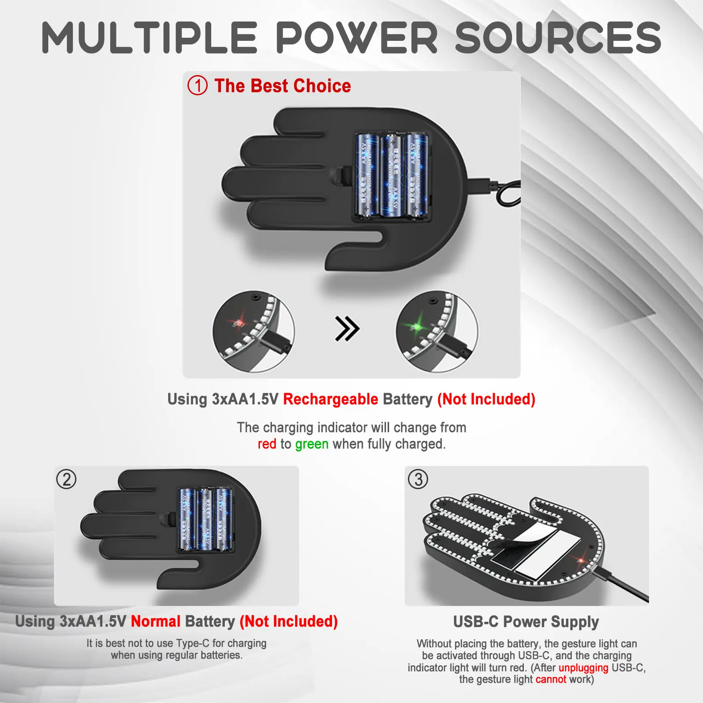 TechHaven™ Car Gesture Decorative Lights